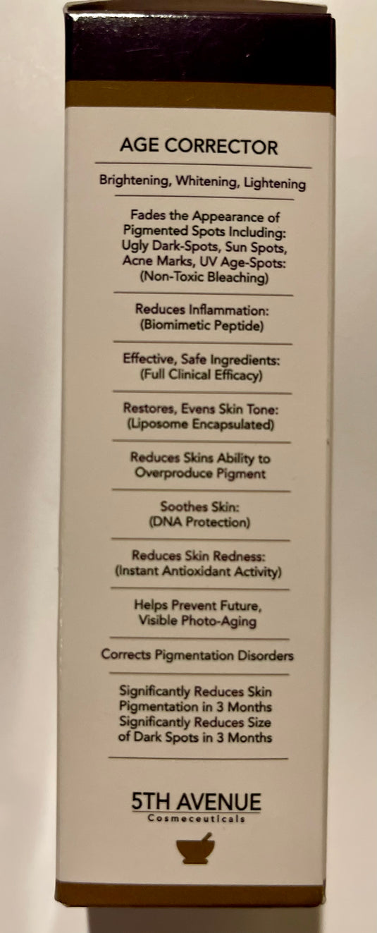 5th Avenue Cosmeceuticals Dark Spot Corrector Anti-Aging Skin Care Lotion