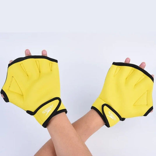 Speedo Premium Guantes de natación de neopreno para buceadores y surfistas - Agarre mejorado, ajuste cómodo con colores vibrantes (amarillo, azul, gris) - Ideal para deportes subacuáticos y de superficie